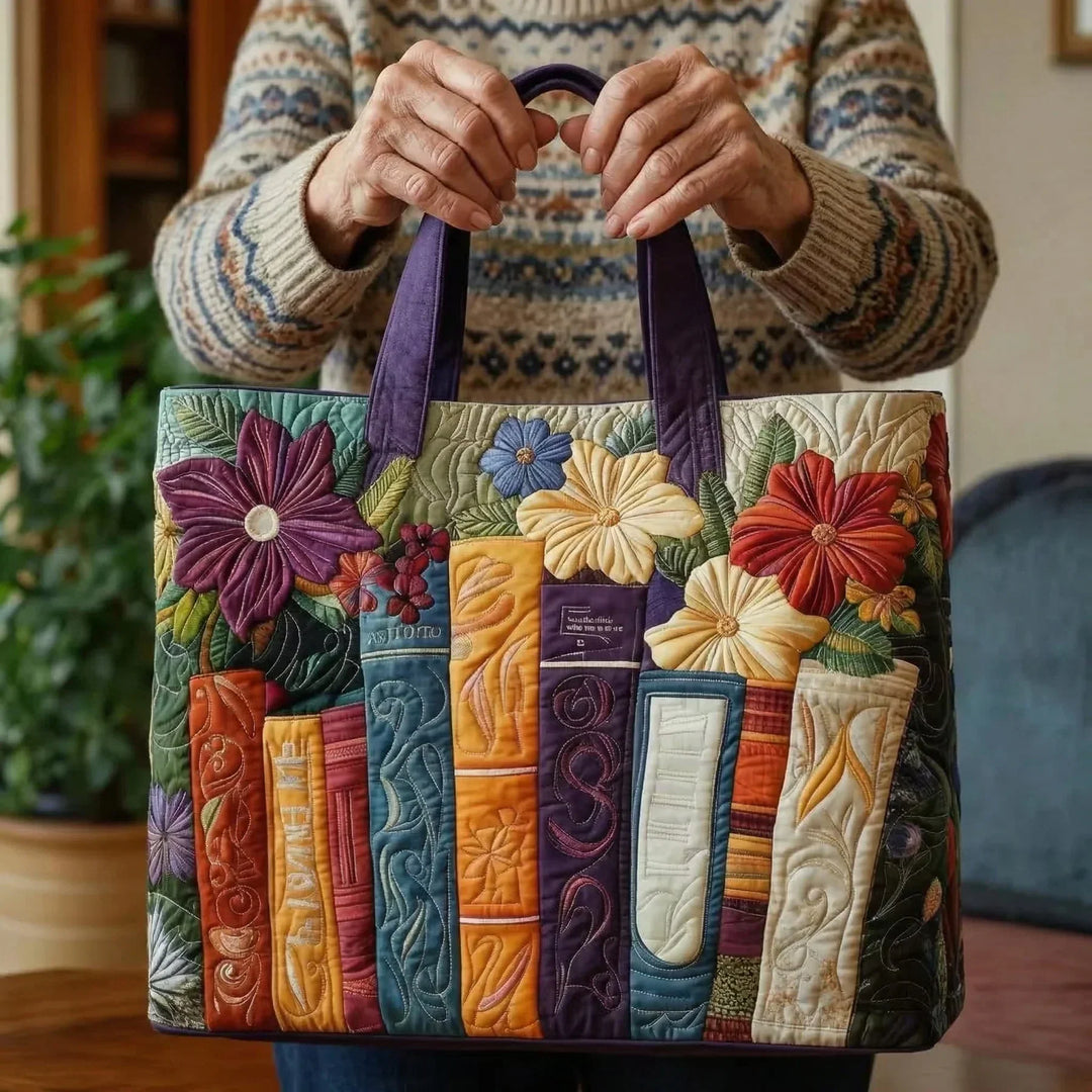 Quilted Everyday Shoulder Bag – Book Lovers