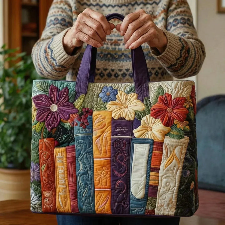 Quilted Everyday Shoulder Bag – Book Lovers