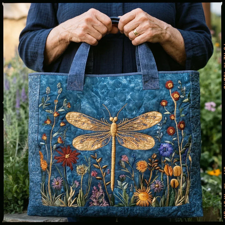 Quilted Tote Bag | Dragonfly