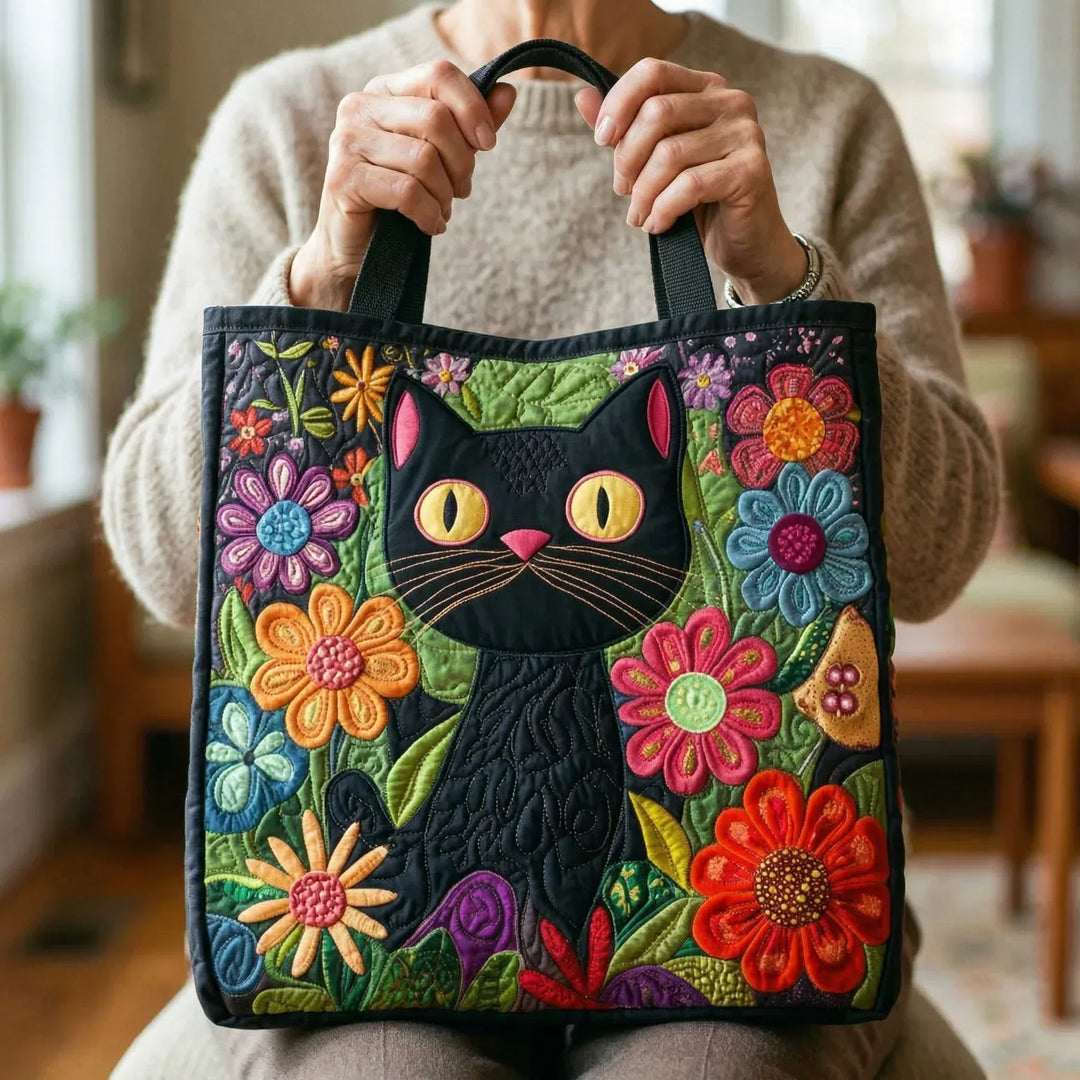 Quilted Tote Bag | Blackcat