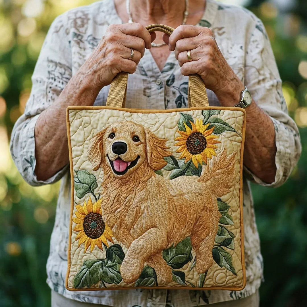 Quilted Everyday Shoulder Bag – Golden Retriever