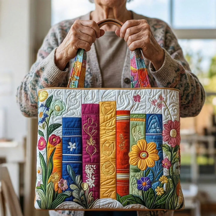 Quilted Tote Bag | Floralibrary