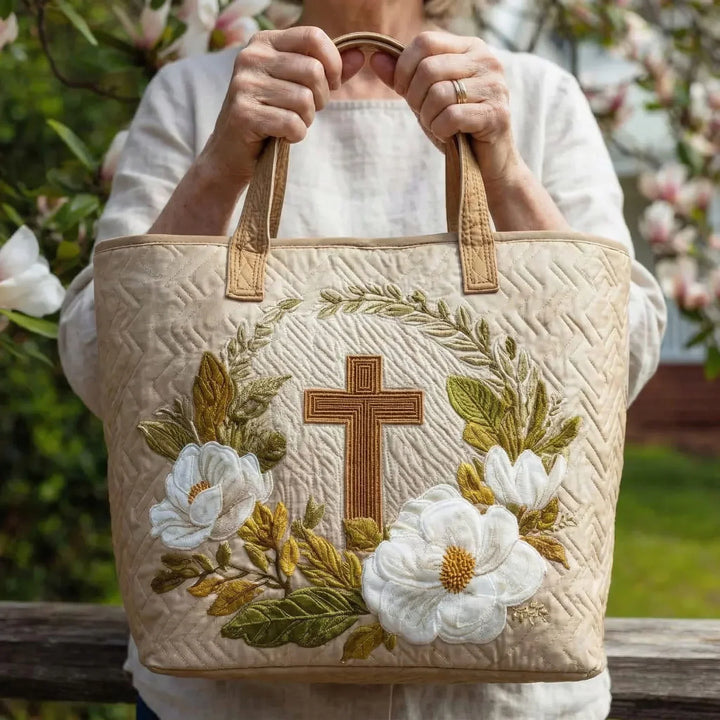 Quilted Tote Bag | Cross