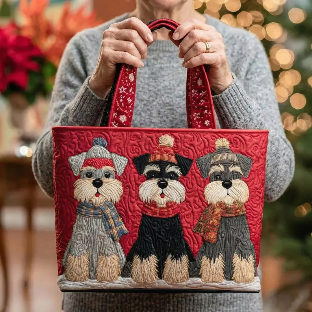 Quilted Everyday Shoulder Bag – Three Schnauzers