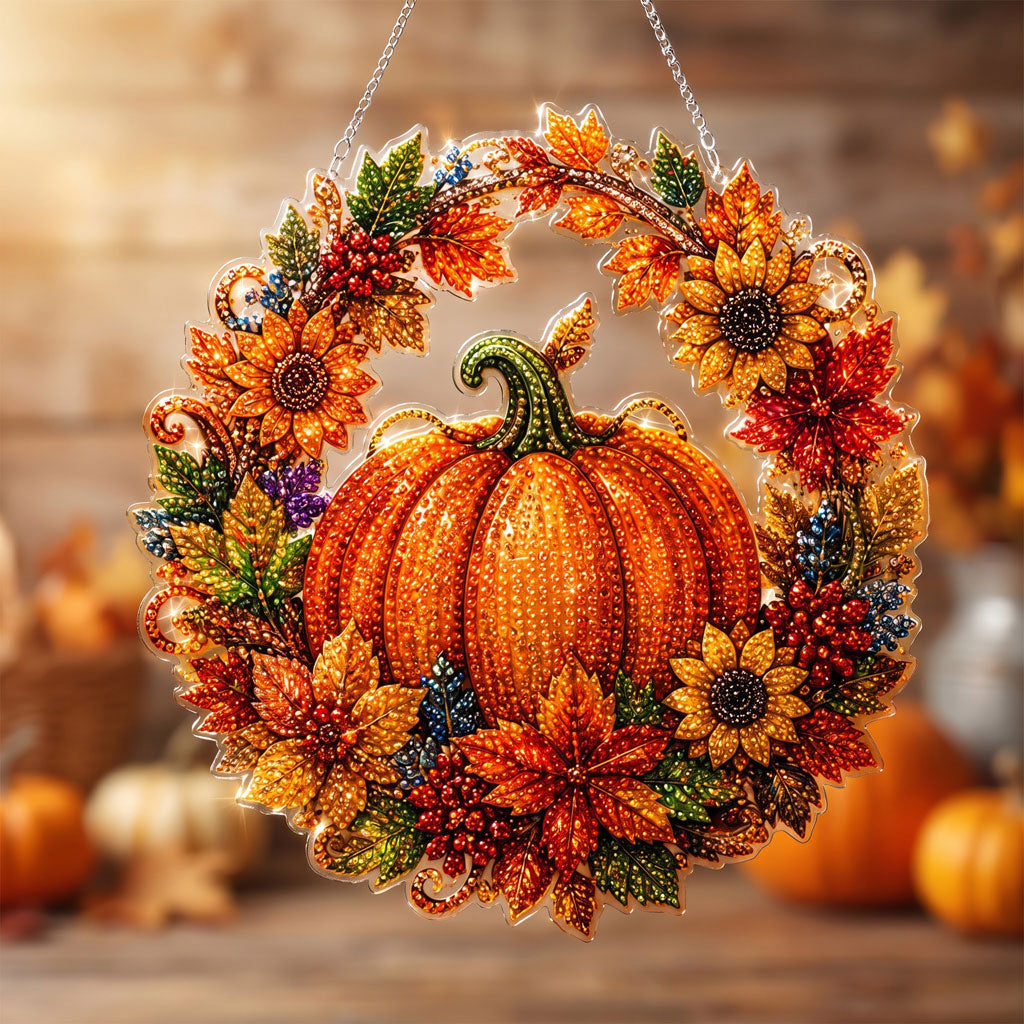 🔥Limited time 70% OFF - 🎃✨Halloween Diamond Art Hanging Ornament Kit - Sparkling DIY Window Ornament – 🎃 Pumpkin