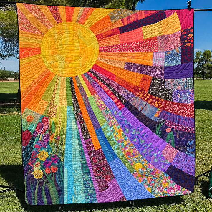 Quilted Blanket Radiant Sun – Louise London quilted blanket