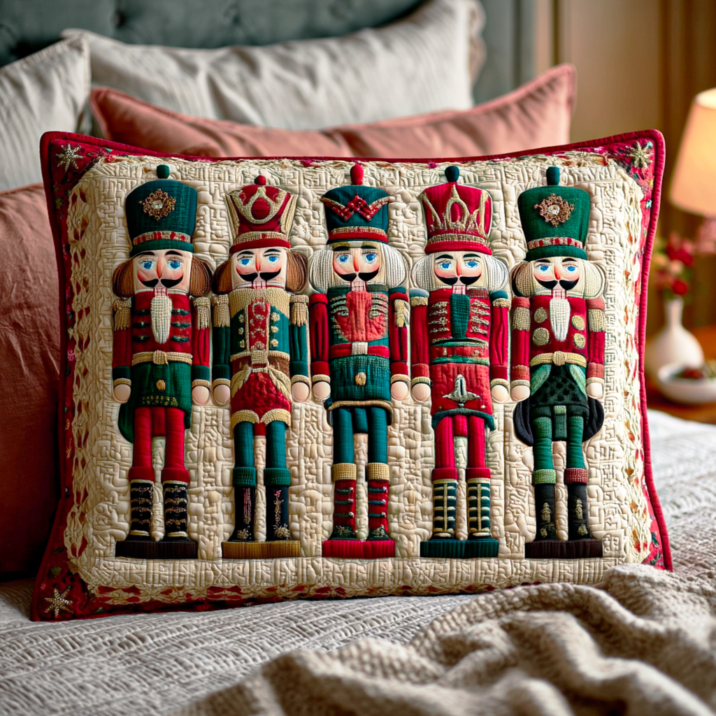 Quilted Cushion Cover with Nutcracker Parade NCU0TD1941